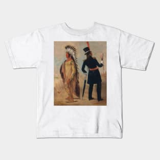 Wi-jun-jon, Pigeon's Egg Head (The Light) Going To and Returning From Washington by George Catlin Kids T-Shirt